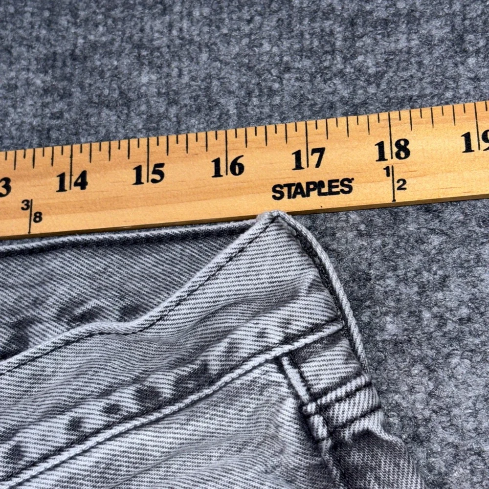 Levis 501 Original Fit Mens 36x34 Gray Acid Wash Straight Leg Button Fly Jeans